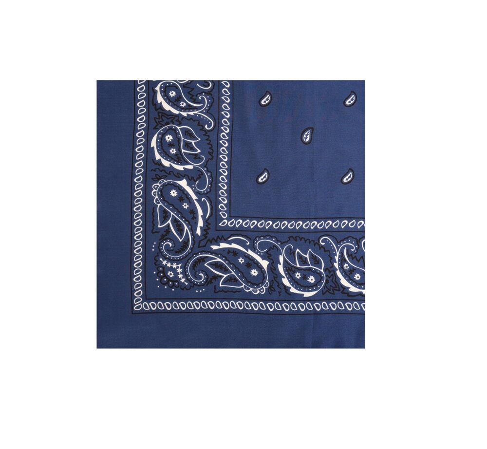 7702 Bandana Silk Scarf, Navy 34.5x34.5 Regular